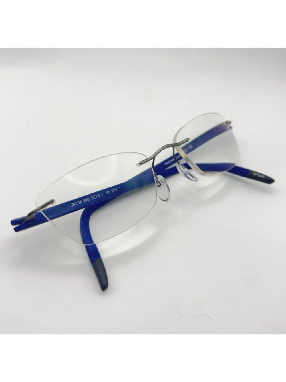Silhouette 5377 60 6063 5379 Titan Rimless Eyeglass Frame Blue 51-19-140 Austria